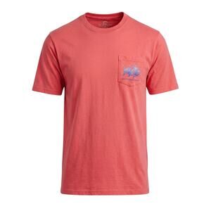 Southern Tide Men XL Preppy Nautical Coastal Resortwear Shark Graphic Pocket Tee